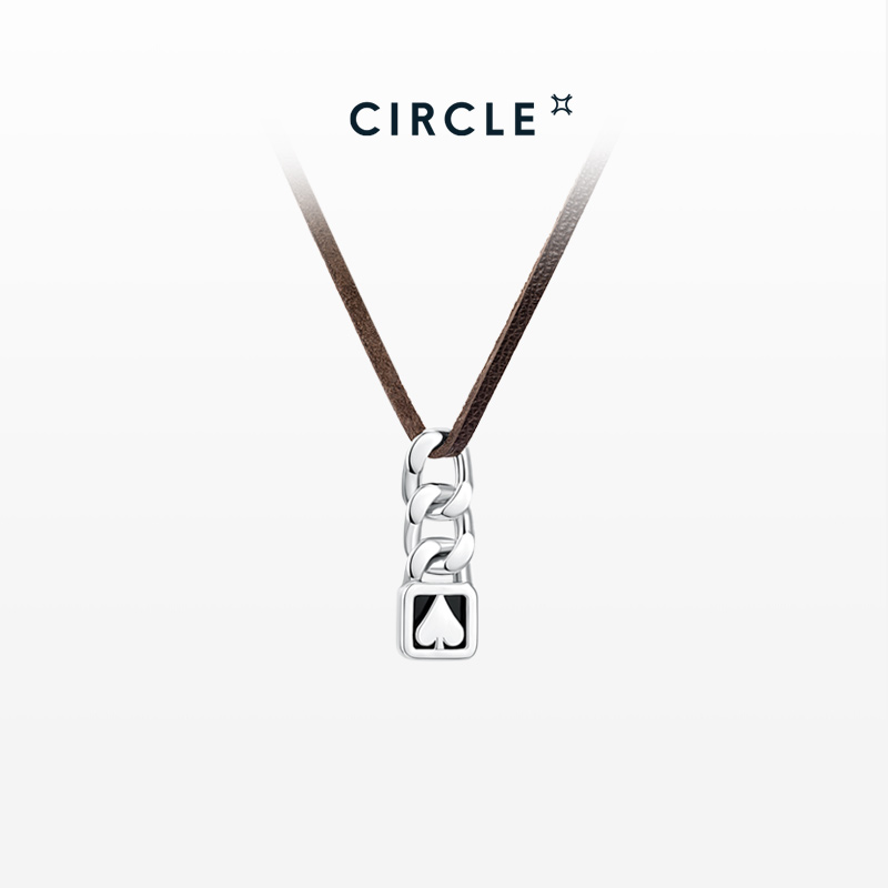 CIRCLE新品天然黑玛瑙银长链