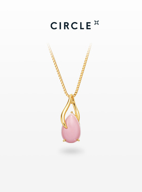CIRCLE珠宝朱雀系列18K黄金水滴胭脂贝女王凤凰螺宝石吊坠项链女