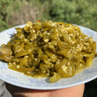 湖南江华农家酸辣椒剁辣椒鱼头剁椒腌辣椒泡菜酱菜中辣老坛青辣椒