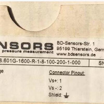 议价BD SENSORS压力传感器18.601G-1600-R-1-8-100-200-1-000 18.