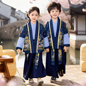 女童汉服套装 中式 壮族苗族演出服 春秋季 三月三男童少数民族风服装