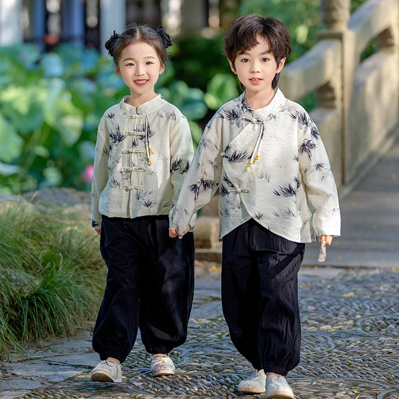 汉服男童春秋季国风古装高端改良儿童唐装超仙日常宝宝国学表演服,童装/婴儿装/亲子装,唐装,淘宝优惠券,粉丝福利购,淘宝优惠卷