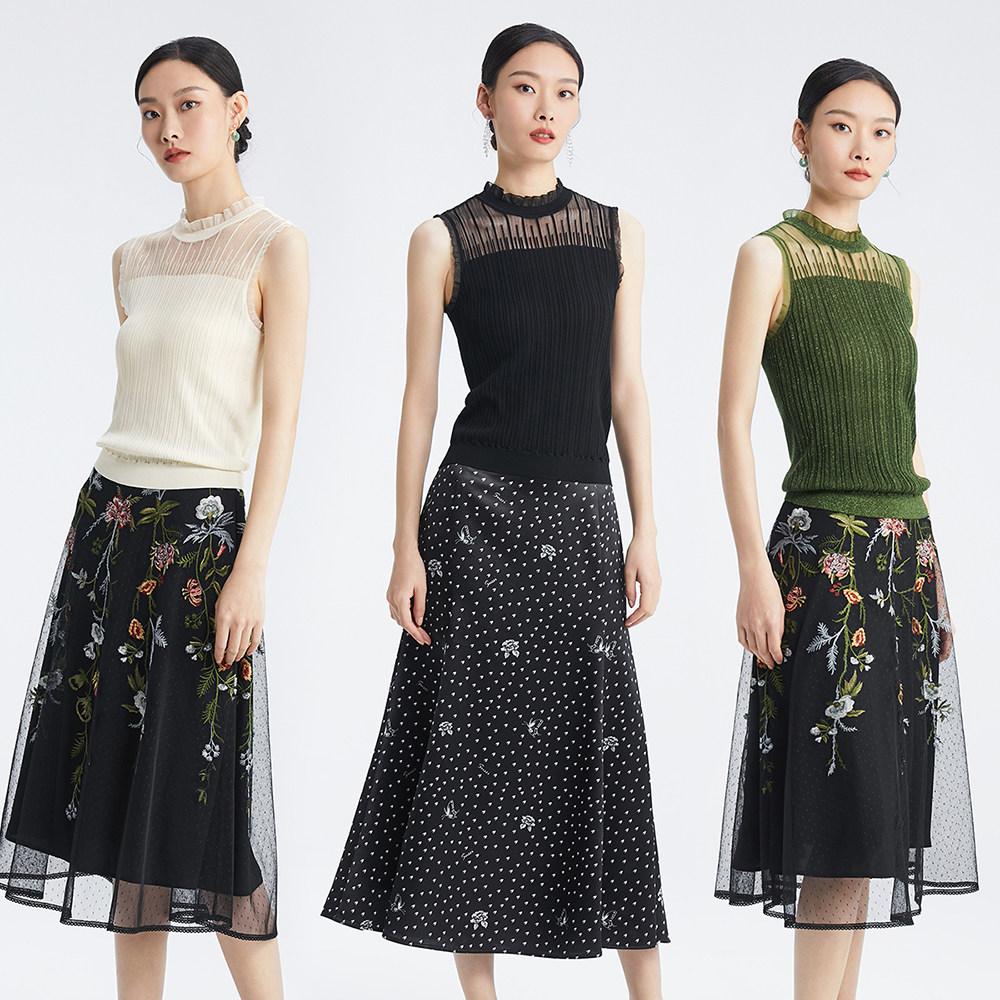 sussi/古色24秋新品商场同款多色 百搭款设计感针织上衣女装