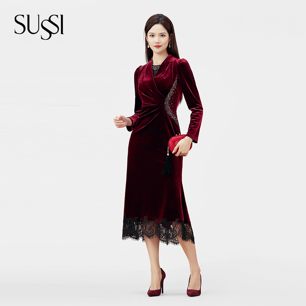 SUSSI/古色气质名媛鱼尾裙