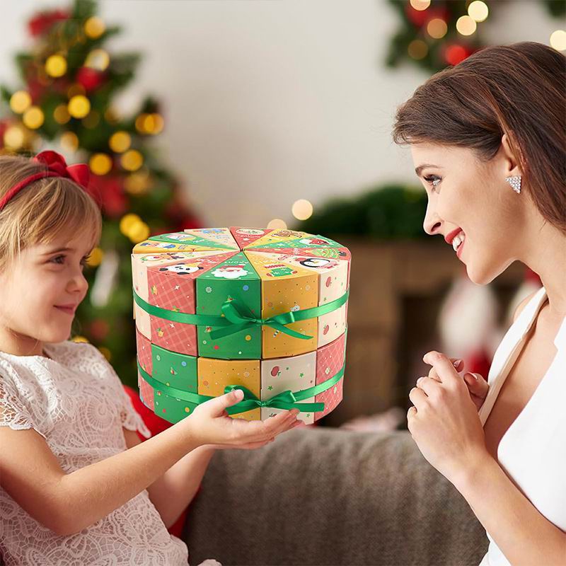 圣诞蛋糕型糖果盒包装礼盒