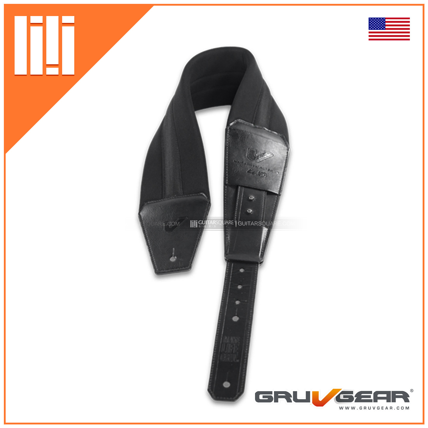 美国Gruv Gear Solo Strap Neo 宽10厘米舒适电木吉他贝斯厚背带