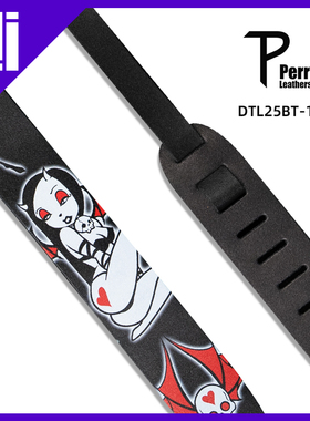加拿大 PERRIS 派瑞斯 音乐魔女印花 皮质电木吉他贝斯背带 现货
