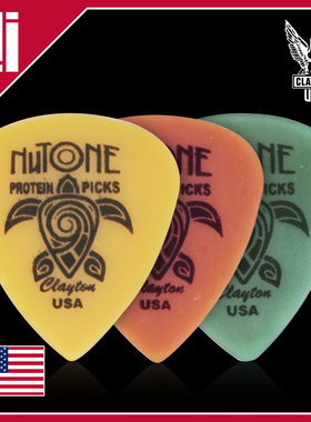 美国进口Clayton复合玳瑁NuTone高档收藏纪念电木吉他拨片正品
