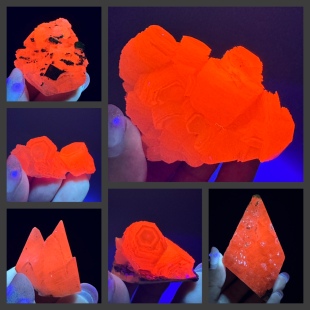 福建荧光方解石天然矿物晶体 矿石标本 原石奇石摆件 教学标本 地