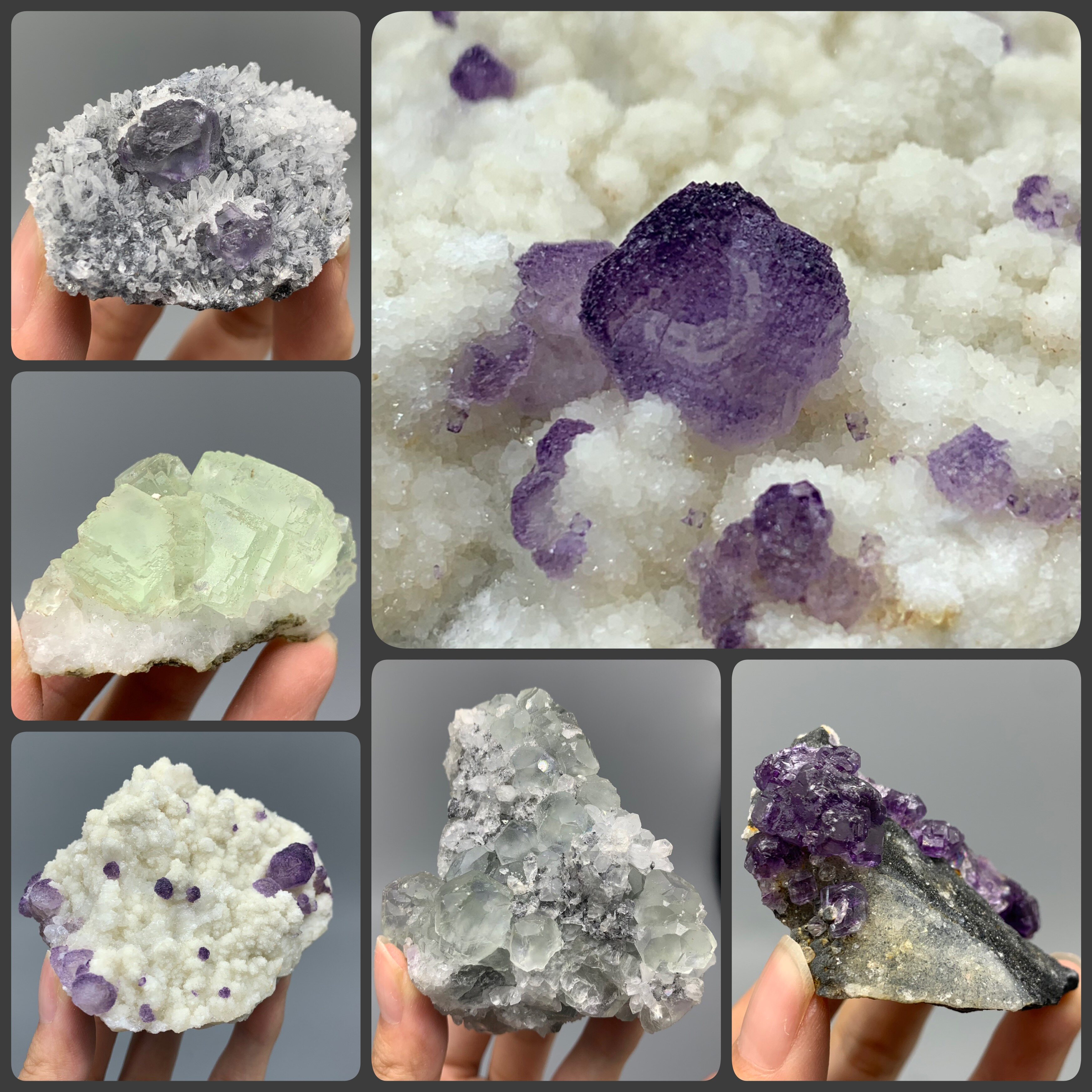 福建萤石水晶共生萤石天然矿物晶摆件