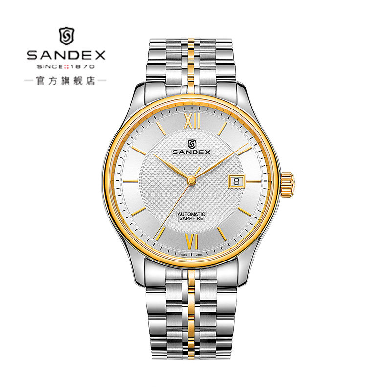 sandex三度士瑞士进口男表全自动机械表手表男商务防水18k金表