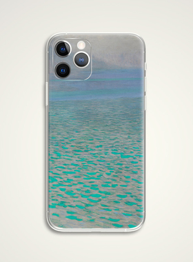 Klimt 克林姆特阿特塞湖蓝色水面 印象派名画文艺术生手机壳 B020 适用苹果iphone17PROMAX AIR 华为小米三星