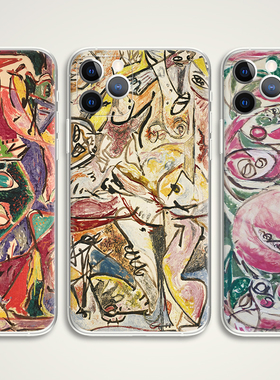 Jackson Pollock 杰克逊波洛克涂鸦抽象画名画艺术油画手机壳 F478适用苹果iphone17PROMAX AIR华为小米三星