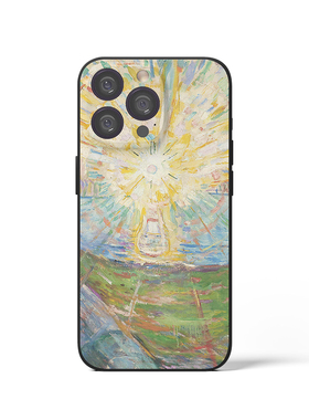 Edvard Munch 爱德华蒙克 太阳 世界名画油画艺术生手机壳 F518 适用苹果17华为小米VIVOoppoo三星一加