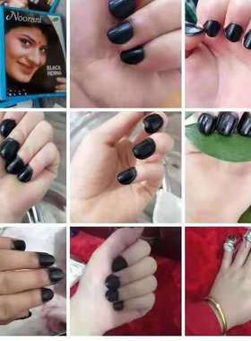 泰国正品进口海纳海娜指甲膏植物染色红色黑色瓶装包邮