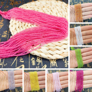 diy3mm精品棉线水晶切面珠子手链项链步摇流苏材料古风饰品尖晶珠