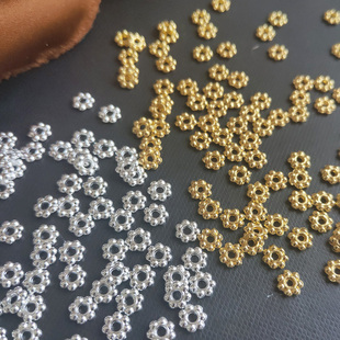 4克1份 合金雪花隔片diy古风发簪头饰配件步摇仿铸铜材料耳饰手链