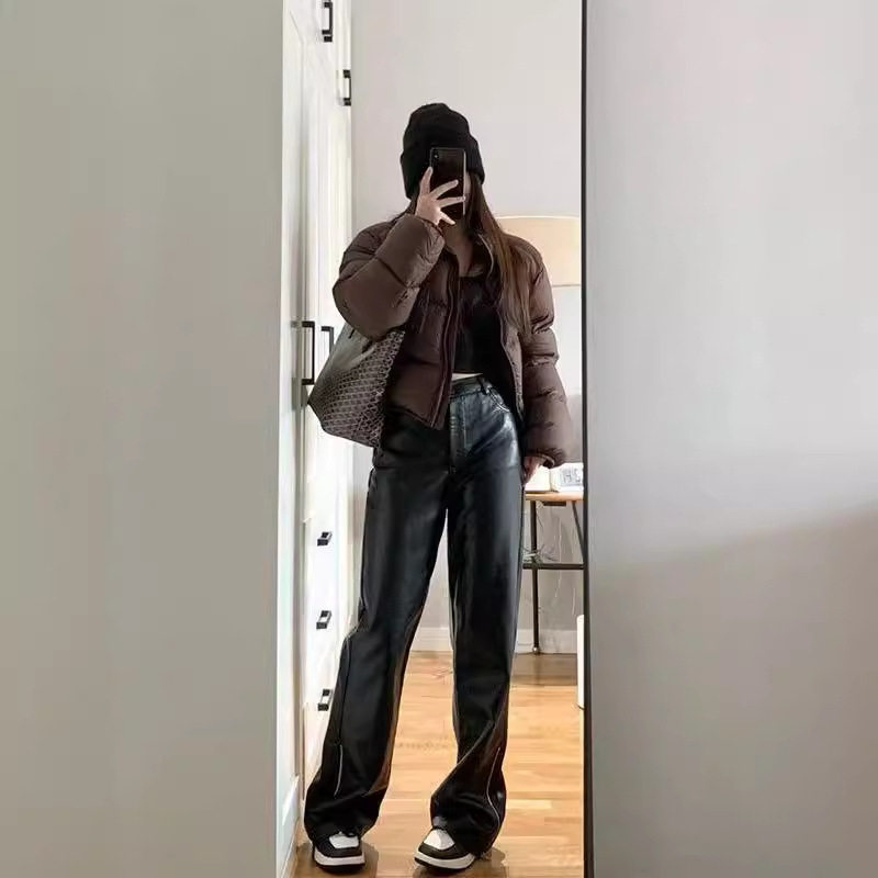 秋冬季小个子时尚穿搭高级感棉服女款2024洋气面包服纯色短款外套