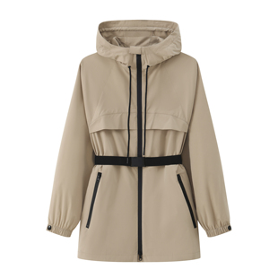 宝莉家户外连帽卡其色冲锋衣TYAW001 杰哥粉丝专享