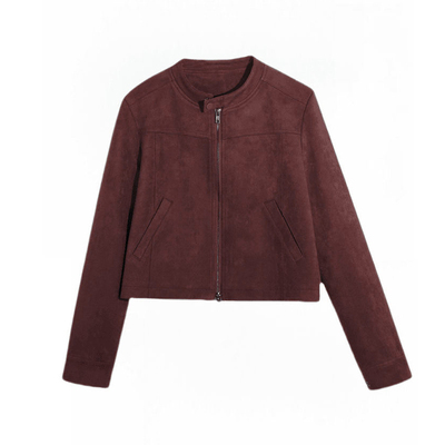 【杰哥粉丝专享】秋季设计师款拉链短款复古绒面磨砂外套TY8629