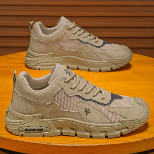 男鞋 防滑耐磨透气潮鞋 2026新款 户外干活工地工作劳保板鞋 春季 工装