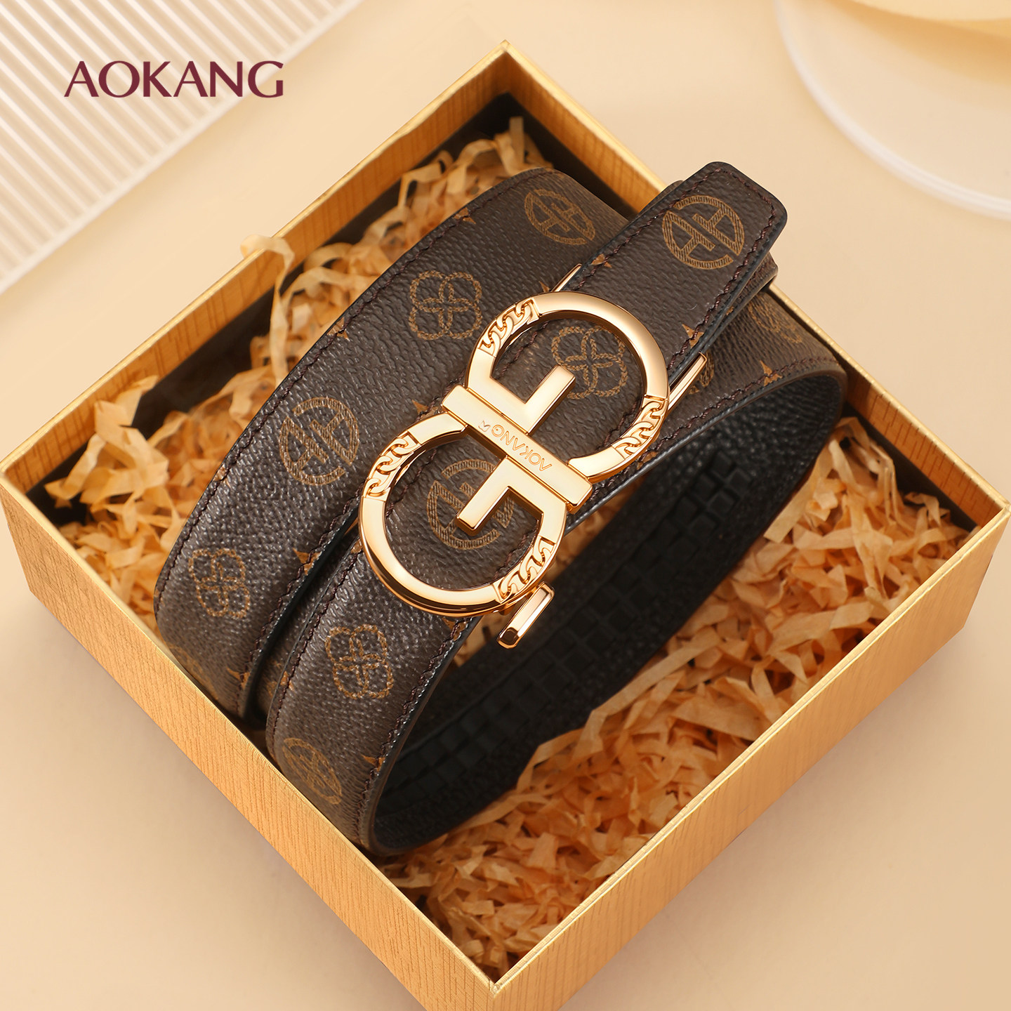 奥康皮带女士自动扣2026新款头层牛皮腰带搭牛仔裤时尚百搭真皮J,服饰配件/皮带/帽子/围巾,腰带/皮带/腰链,淘宝优惠券,粉丝福利购,淘宝优惠卷