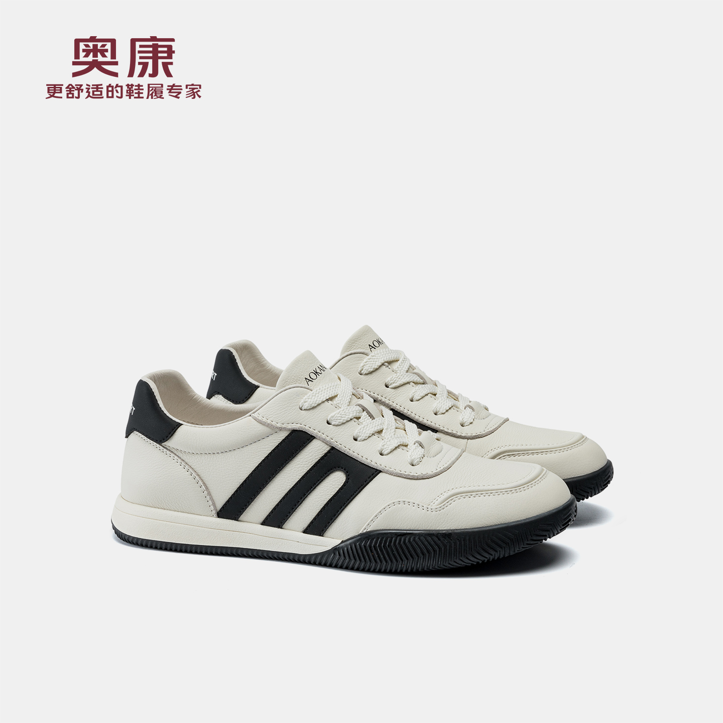 奥康 男鞋2026春季新款德训鞋复古时尚圆头平底舒适潮休闲运动鞋