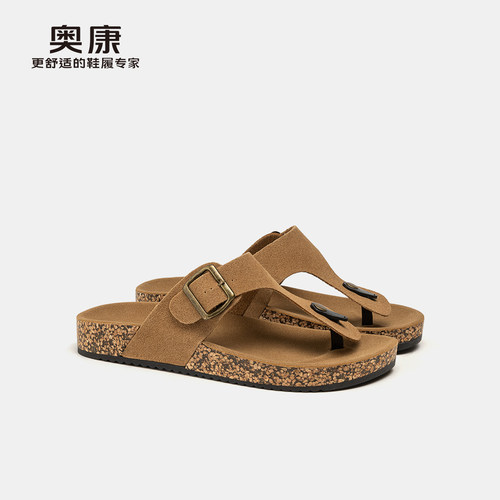 奥康 男鞋夏外穿时尚休闲软弹舒适勃肯凉拖