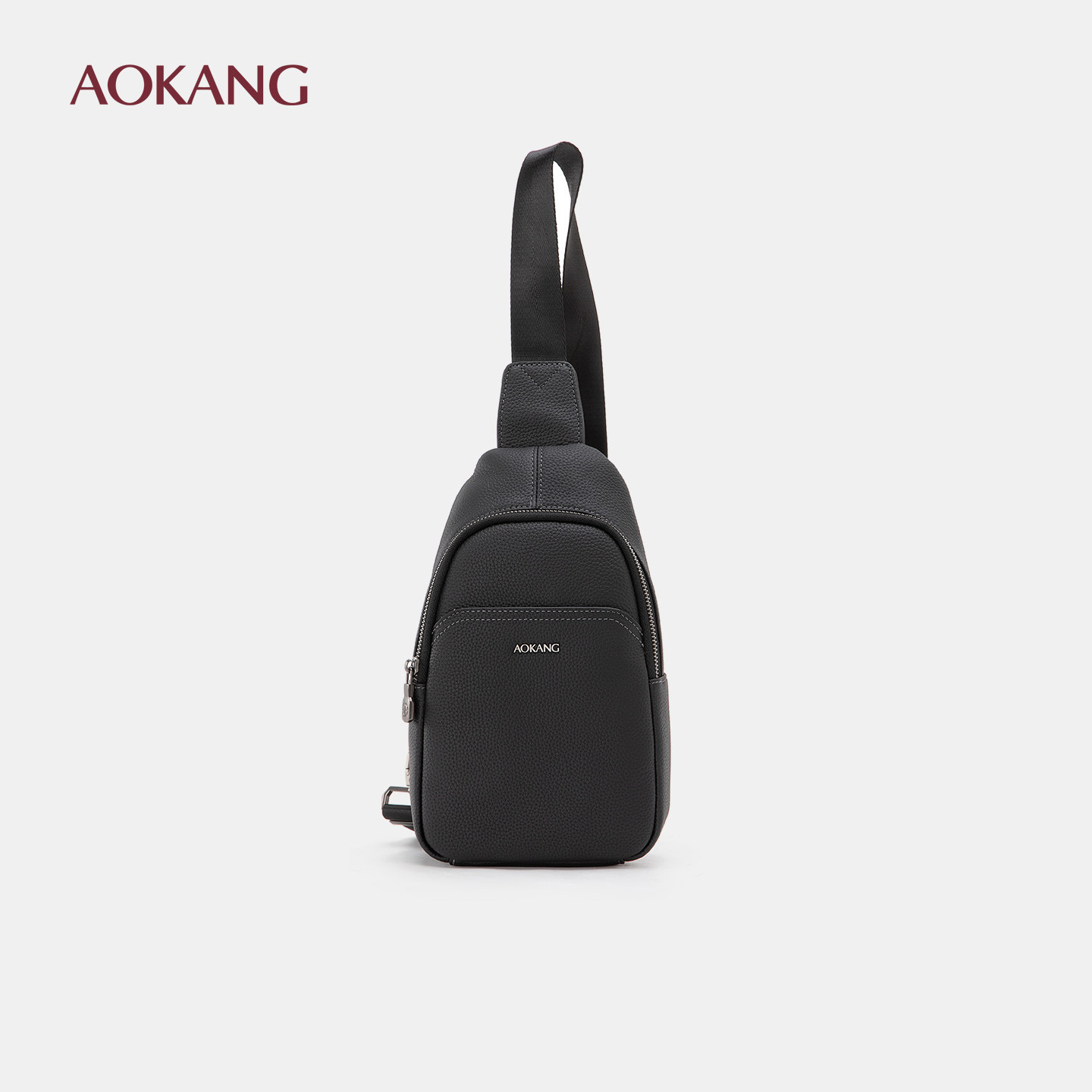 奥康 2025秋冬季新款男士真皮胸包休闲斜挎包轻便便携单肩包黑色,箱包皮具/热销女包/男包,胸包,淘宝优惠券,粉丝福利购,淘宝优惠卷