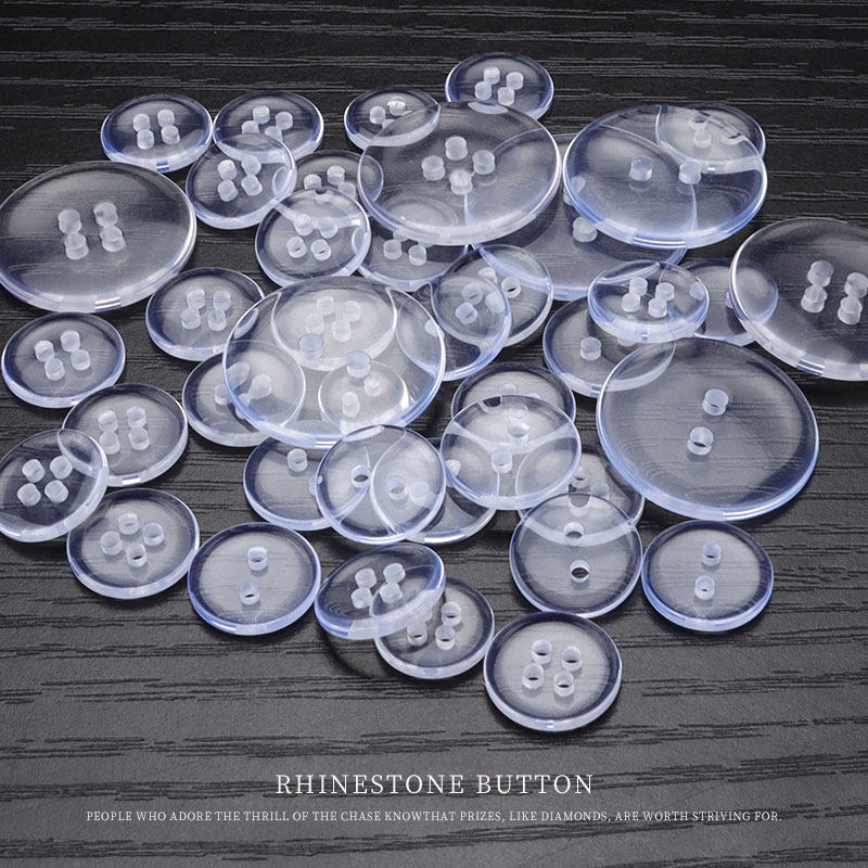 树脂纽扣衣服外套内衣垫扣儿童透明四眼二眼面包小扣子圆形大钮扣