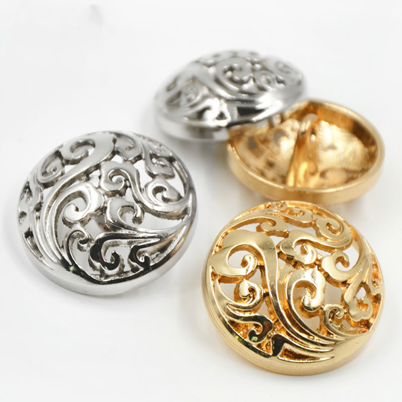 西装风衣复古金属镂空纽扣