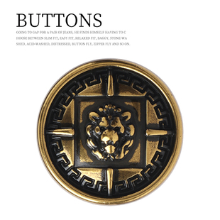 复古英伦风金属扣子大衣风衣纽扣毛衣西服外套古铜色狮头钮扣