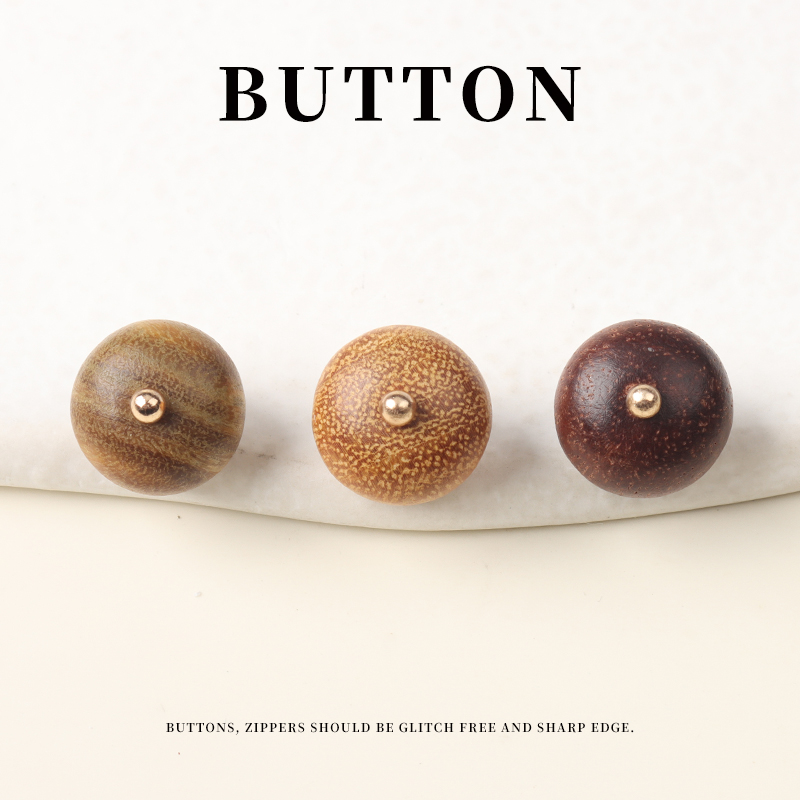 檀木圆珠扣旗袍纽扣唐装汉服木头扣子棉麻衬衣开衫毛衣小钮扣