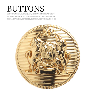 加厚经典 双师金属纽扣男女大衣风衣金色钮扣西服外套毛衣高端扣子