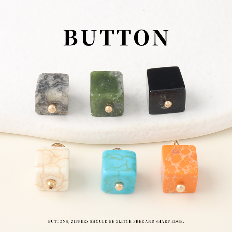 方形金钉松石玉石钮扣复古旗袍汉服盘扣棉麻衬衣开衫小扣子,居家布艺,纽扣,淘宝优惠券,粉丝福利购,淘宝优惠卷