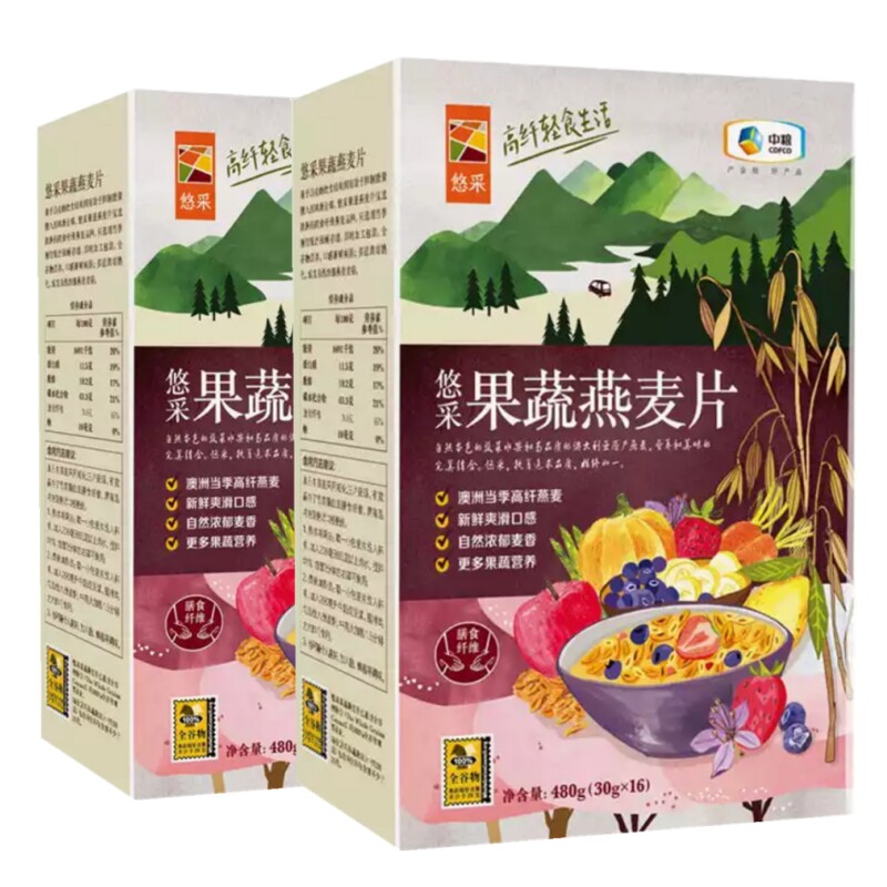中粮悠采澳洲高纤即食果蔬麦片