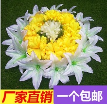 特价仿真菊花花圈清明祭祀花圈扫墓上坟陵园摆放塑料绢花批发包邮