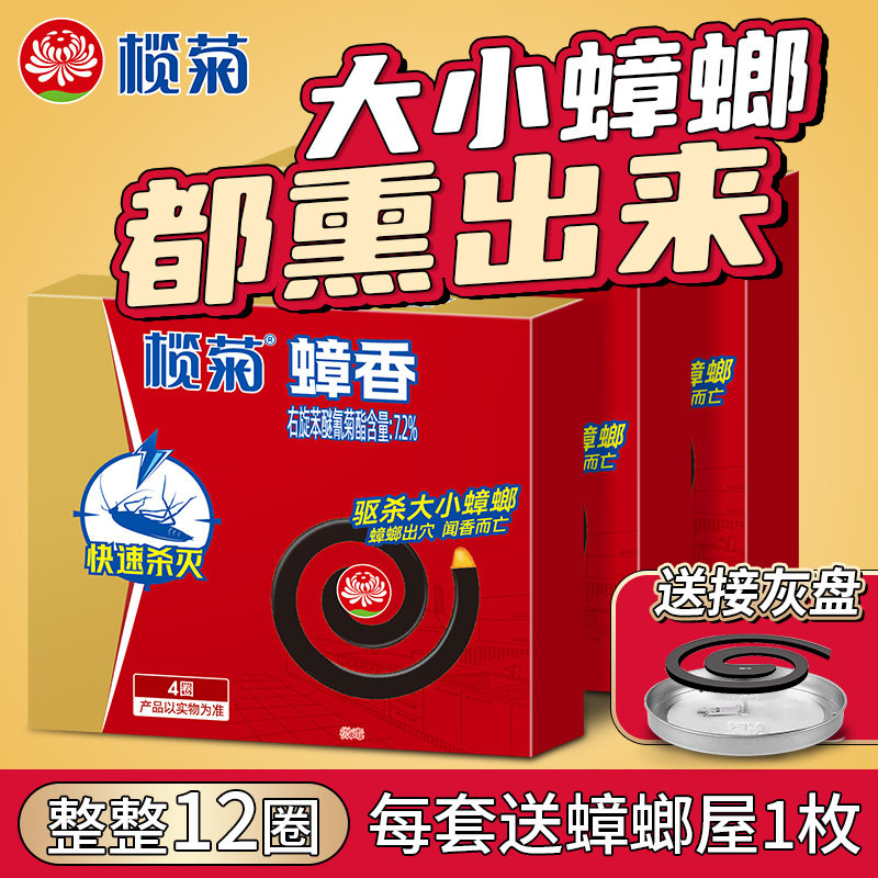 榄菊蟑香家用烟熏驱赶蟑螂一窝端