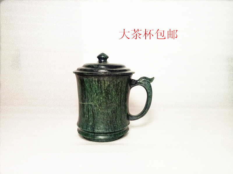 酒泉夜光杯带把茶杯武山鸳鸯玉喝水杯嘉峪关特产敦煌纪念品