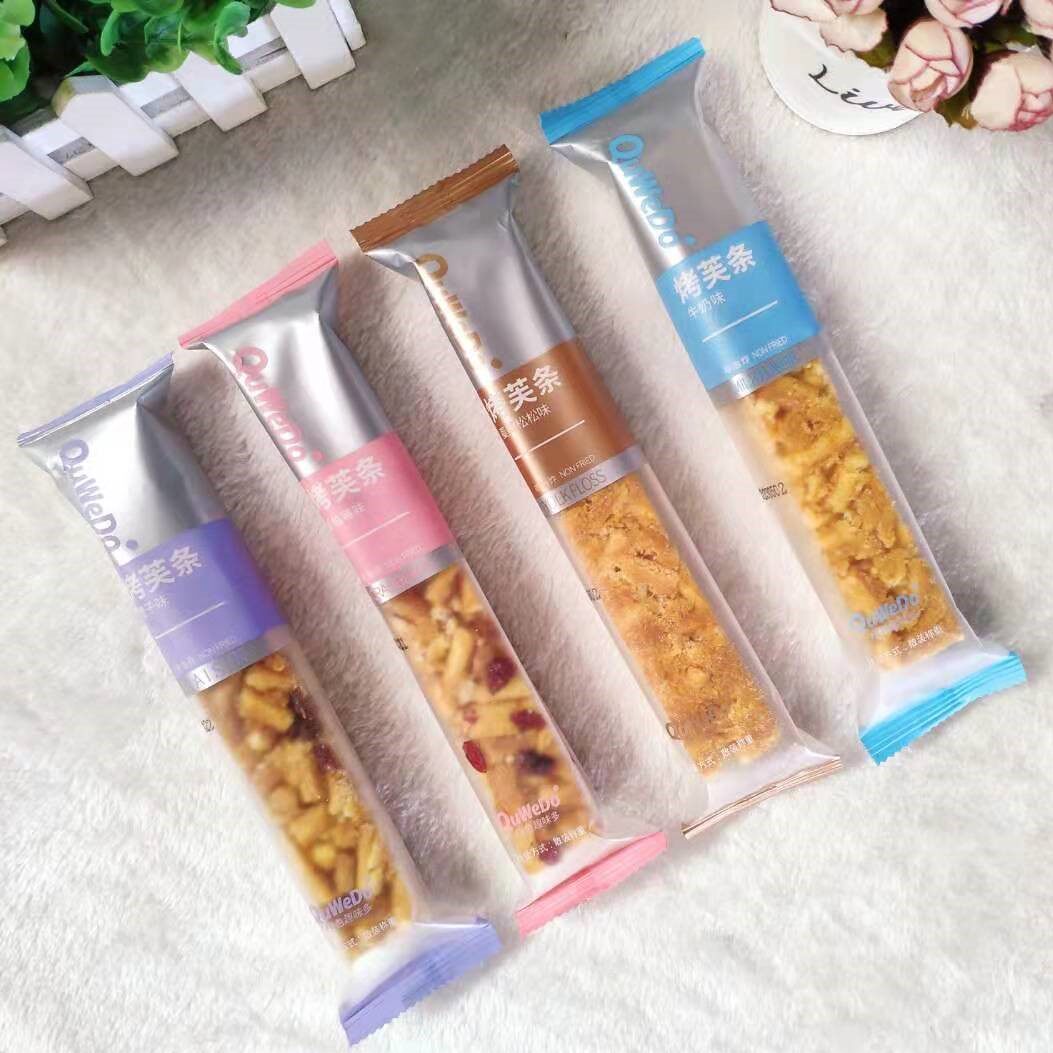绿色趣味多烤芙条沙琪玛软糯早餐点心美味休闲零食散装独立小包装