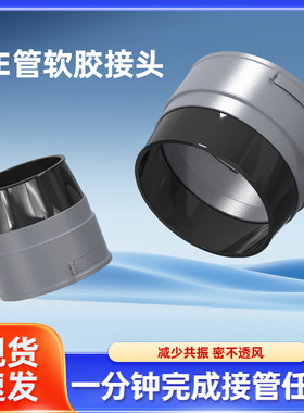 新风系统PE管道连接快接件110-160管抽排吸风机法兰风口连接头