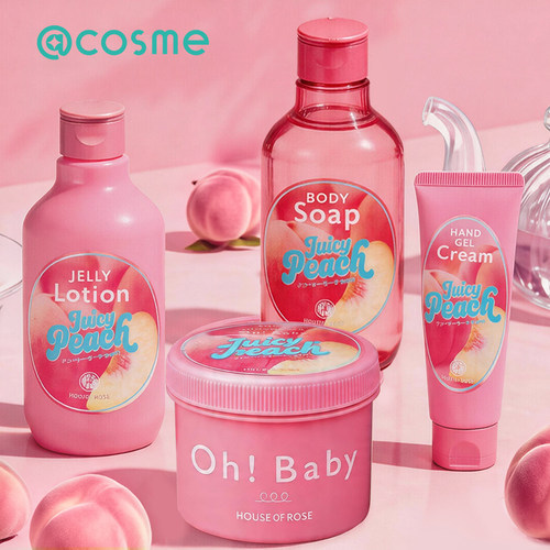 日本oh baby/大赏蜜桃香身体磨砂膏沐浴露护手霜身体护理保湿滋润