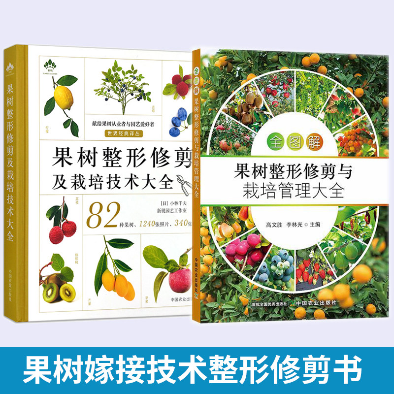 全2册 全图解果树整形修剪与栽培管理大全+果树整形修剪及栽培技术大全 果树嫁接技术整形修剪书葡萄大棚草莓梨树樱桃柑橘桃树书籍