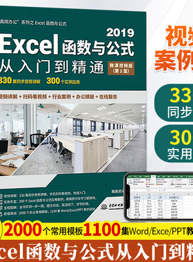 Excel函数与公式从入门到精通 excel函数公式大全基础应用入门教程书籍wps office电脑办公软件电子表格制作书 零基础完全自学教材
