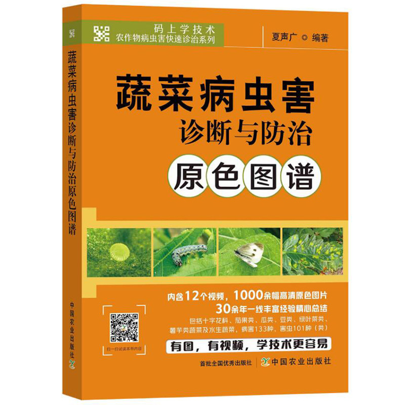 蔬菜病虫害诊断与防治原色图谱 黄瓜番茄南瓜病虫害防治及安全用药蔬菜种植技术蔬菜生产技术全书蔬菜种植书籍 **农业出版社书籍
