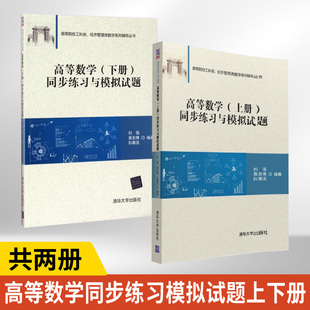高等数学同步练习与模拟试上册+下册 全2册 高等数学习题集精解全解 高数辅导课本考研学习同步教材数学辅导书 高效数学习题指南