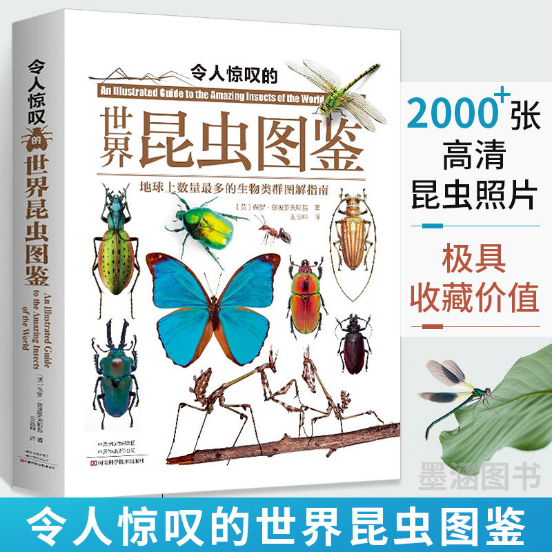 【精美高清彩图】令人惊叹的世界昆虫图鉴 昆虫图鉴动物世界书籍 收藏物种百科全书昆虫类研究图鉴书籍 微生物小动物科学研究探索