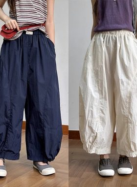 女童裤子2025新款夏季儿童灯笼裤中大童宽松休闲裤女孩运动裤长裤