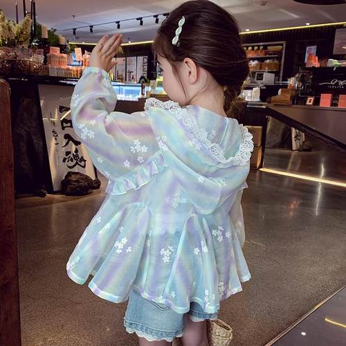 女童防晒衣洋气儿童夏季户外薄款防晒衫外套2025新款女孩宽松上衣