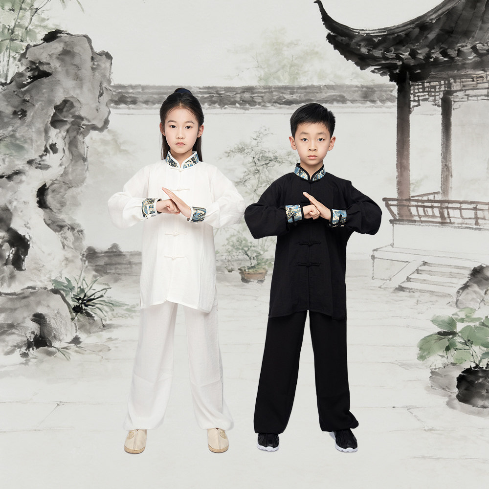 2026新款夏秋季儿童太极服学生活动演出表演武术服太极拳服装套装